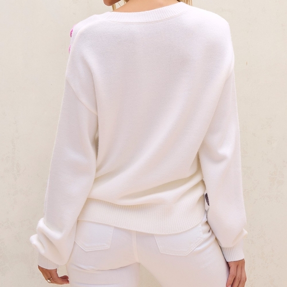 Petal Path Knit Sweater - Pink - Picture 8 of 9